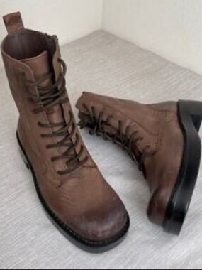 Zara Brown Leather Boots